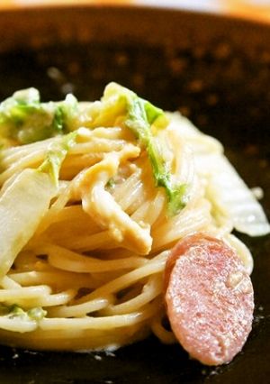 柚子胡椒と牛乳で簡単カルボナーラ風パスタ-レシピのメイン写真