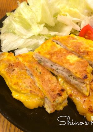 薄切り豚ロースでミルフィーユバジルピカタ-レシピのメイン写真