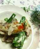 鯵干物とインゲンの☆青紫蘇ドレマヨ和え♪