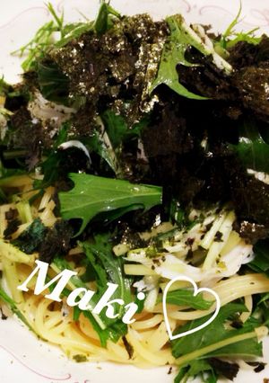 とにかく簡単♡しらすと水菜の和風パスタ-レシピのメイン写真