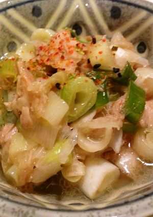 ご飯のお供に…ねぎとツナのさっと煮-レシピのメイン写真