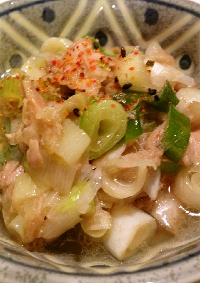ご飯のお供に…ねぎとツナのさっと煮-レシピのメイン写真