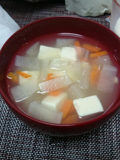 簡単☆大根人参豆腐の中華風スープ-レシピのメイン写真