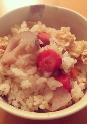 金時人参とレンコンの炊き込み御飯-レシピのメイン写真