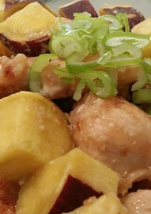 食欲そそる!!鳥とさつまいもの炒め物-レシピのメイン写真