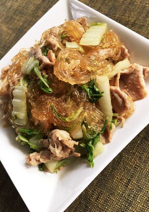 白菜☆白菜と春雨の豚肉オイスター炒め-レシピのメイン写真