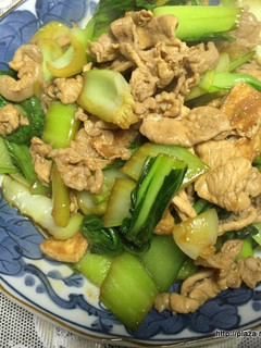 青梗菜、豚肉、油揚げ、オイスターソース-レシピのメイン写真