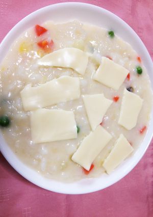 シチューの素でチーズリゾット-レシピのメイン写真