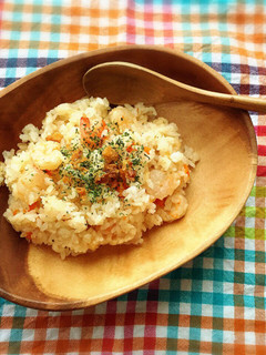 ランチに!炊飯器任せの簡単えびピラフ♪-レシピのメイン写真