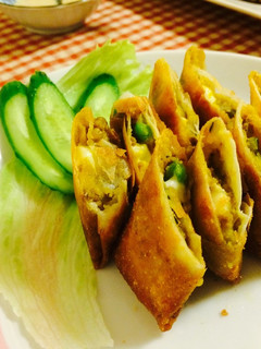 かぼちゃの煮物リメイク!カレー味の春巻き-レシピのメイン写真