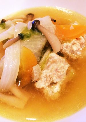 野菜たっぷり鶏肉豆腐団子スープ-レシピのメイン写真