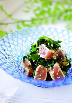 生姜風味♪鮪とワカメと韮の和え物-レシピのメイン写真