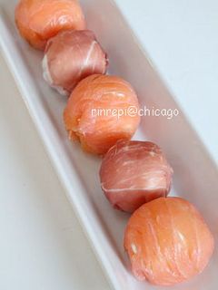 クリームチーズとサーモン/生ハムおつまみ-レシピのメイン写真