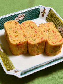 磯の香り☆桜えびと青のりの卵焼き-レシピのメイン写真