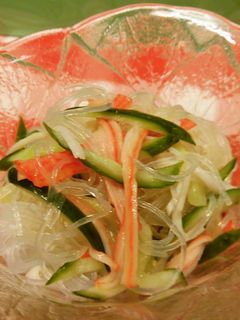 千切りきゅうりとカニカマの酢の物♪-レシピのメイン写真