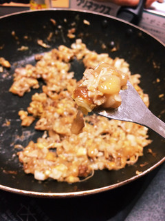 白菜と柿の種の もんじゃ焼き-レシピのメイン写真