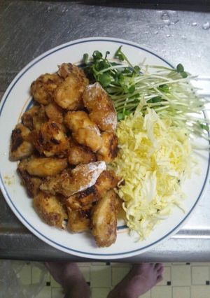 ７月１５日晩飯【鶏の焼きから揚げ】-レシピのメイン写真