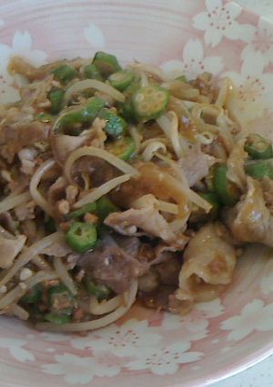 もやし＆オクラの中華炒め（餡かけ）-レシピのメイン写真