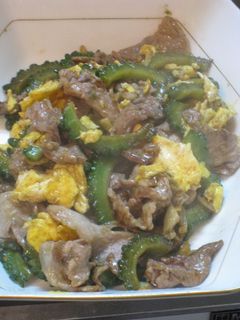 時短・簡単ゴーヤとふわふわ卵と肉の炒め物-レシピのメイン写真