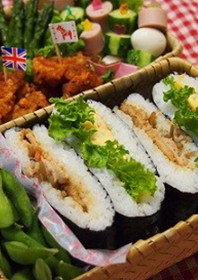 おにぎらず♡豚のしょうが焼きときんぴら-レシピのメイン写真
