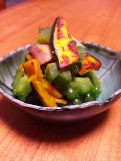 子供でも大丈夫!?ゴーヤと南瓜の炒め物-レシピのメイン写真