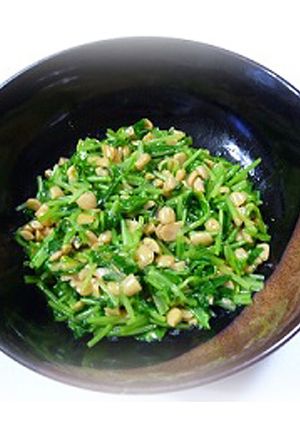 豆苗と納豆の金ごまナムル-レシピのメイン写真