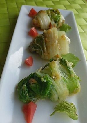 パーティに　牡蠣の白菜ロールチーズ焼き-レシピのメイン写真