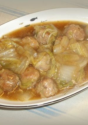 簡単!うまうま・肉団子と白菜の炒め煮-レシピのメイン写真