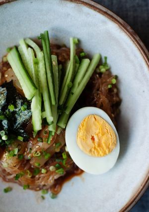 こんにゃく麺できゅうりとイカのビピン麺-レシピのメイン写真