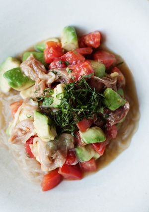 生ハムとアボカドの冷製こんにゃく麺-レシピのメイン写真