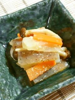 簡単☆大根と蒟蒻・しめじの酢の物♪-レシピのメイン写真