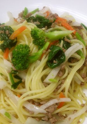 めっけもん♪旬野菜のペペロンチーノ風-レシピのメイン写真