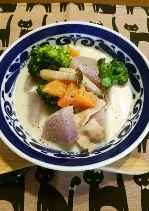 ブロッコリー×紅しぐれ大根de豆乳スープ-レシピのメイン写真