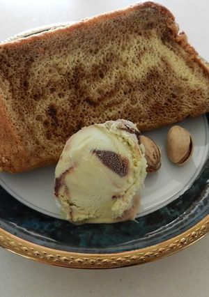 チョコレートマ−ブルシフォンケ−キ-レシピのメイン写真