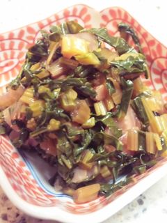 赤カブの葉の炒め物-レシピのメイン写真