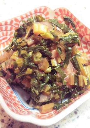 赤カブの葉の炒め物-レシピのメイン写真