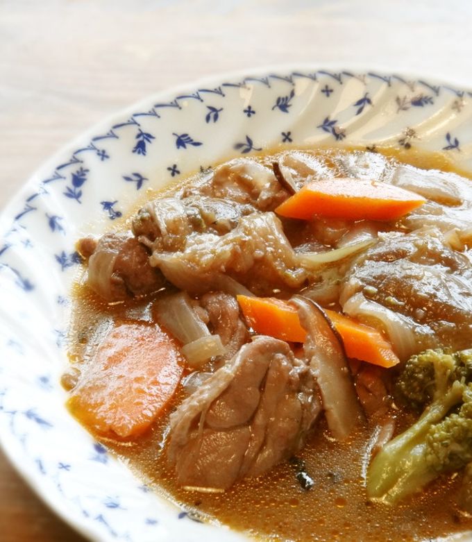 鶏肉とイチジクの赤ワイン煮込み-レシピのメイン写真