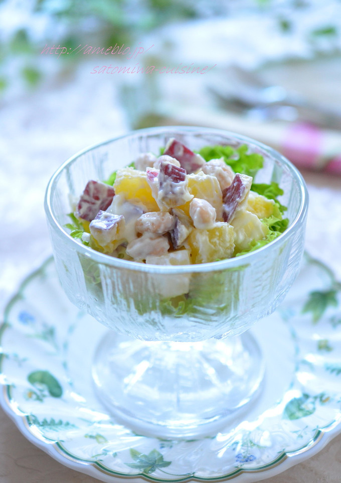 さつま芋と林檎とお豆のヨーグルトサラダ✿-レシピのメイン写真