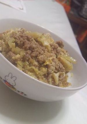 簡単節約☆そぼろの卵とじ丼-レシピのメイン写真