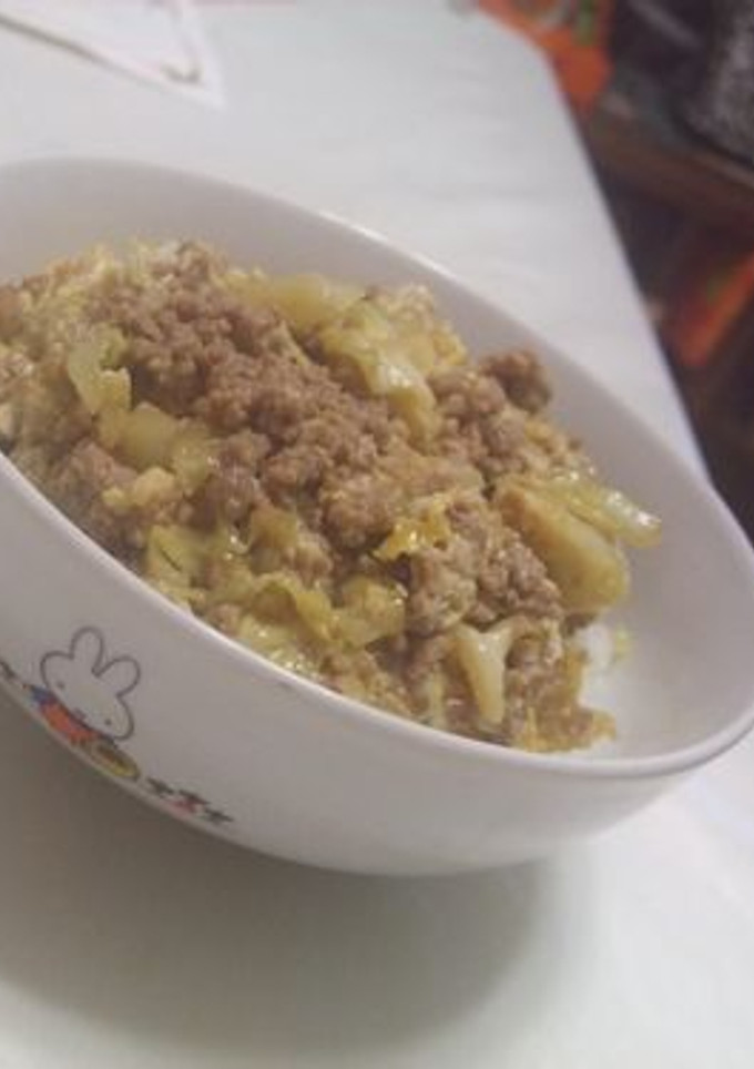 簡単節約☆そぼろの卵とじ丼-レシピのメイン写真