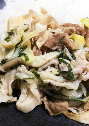 豚こまのあっさり大葉ポン酢炒め-レシピのメイン写真