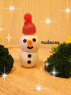 キャラ弁うずらで雪だるま クリスマスにも-レシピのメイン写真