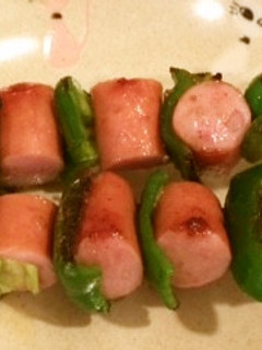 ウインナーとピーマンの串焼き-レシピのメイン写真
