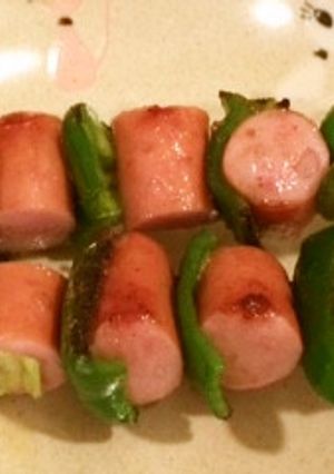 ウインナーとピーマンの串焼き-レシピのメイン写真