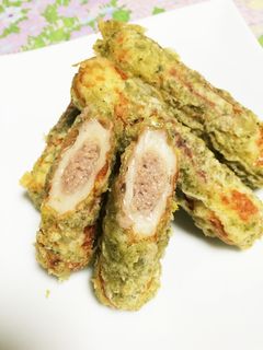 竹輪の磯辺揚げ肉詰め揚げ-レシピのメイン写真
