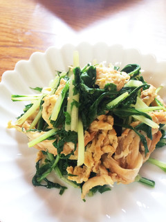 簡単!水菜の麩ちゃんぷるー-レシピのメイン写真