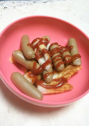 竹輪ウインナーケチャップサラダ-レシピのメイン写真