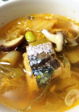 すぐできる鯖缶スープ♡ＥＰＡ〜包丁不使用-レシピのメイン写真