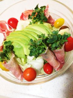 生ハムサラダ♡バルサミコドレッシングで〜-レシピのメイン写真
