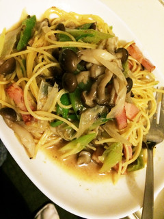 ネギとベーコンとキノコのごま味パスタ-レシピのメイン写真
